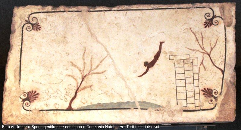The Tomb of the Diver inside the National Archeological Museum of Paestum